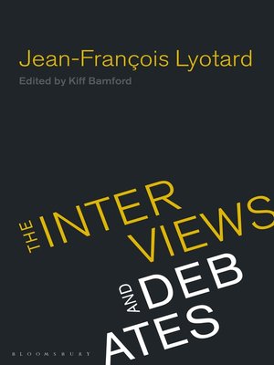 cover image of Jean-Francois Lyotard